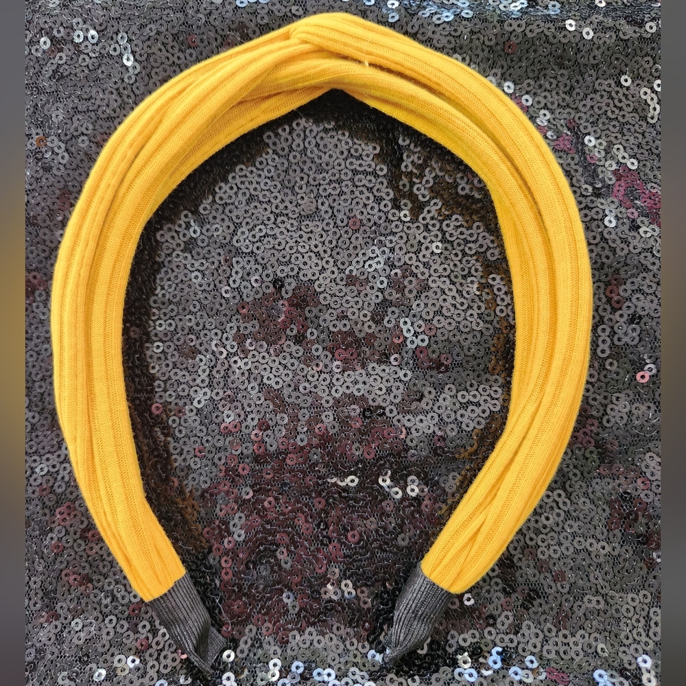 Yellow Wrapped Knot Top Headband